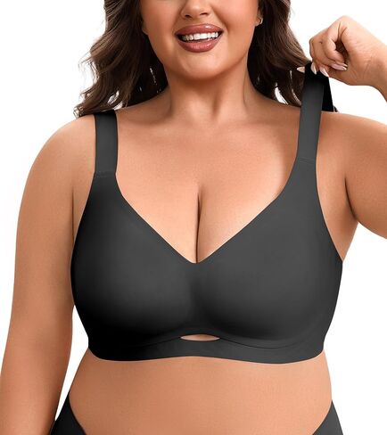Wireless Plus Size Bas for Women No Underwire Jelly Full Coverage Womens Bra Comfortable for Back Fat in Saudi Arabia