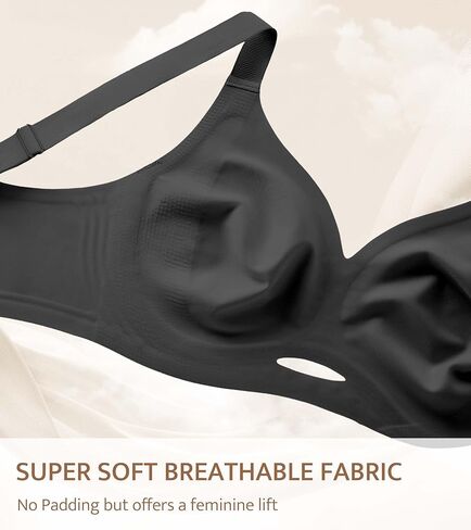 Wireless Plus Size Bas for Women No Underwire Jelly Full Coverage Womens Bra Comfortable for Back Fat in Saudi Arabia