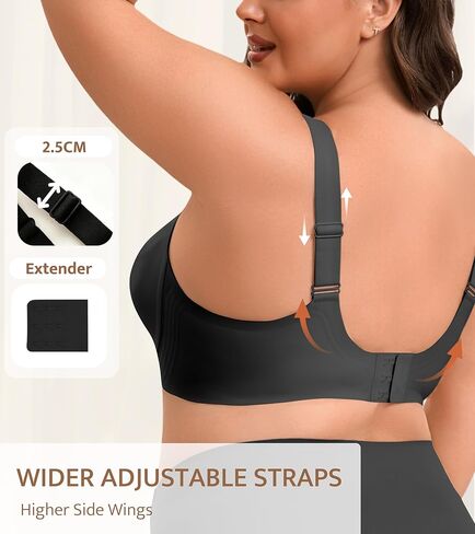 Wireless Plus Size Bas for Women No Underwire Jelly Full Coverage Womens Bra Comfortable for Back Fat in Saudi Arabia