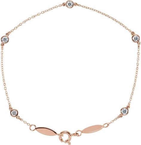 SONIA Jewels 1/3 CTTW LAB-DAIMENT BEZEL-SET Station Bracelet 7 "(.33 CTTW) (العرض = 2.7 مم) in Saudi Arabia