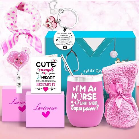 Nurse Gifts for Women Female, Nurs Appreciation Gift Set School Nurs Gifts Nurses Week Gift Set Graduation Gfts Christmas Gifs Nurse Practitioner Gif with Canvas Tote Bag Tumbler Socks Candle in Saudi Arabia