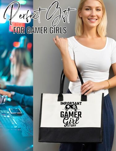 هدايا InnoBeta Gamer للنساء والفتيات اللاعبات، حقيبة حمل قماشية في عيد الميلاد أو عيد الميلاد، حقيبة مع إغلاق بسحاب علوي وحزام كتف in Saudi Arabia