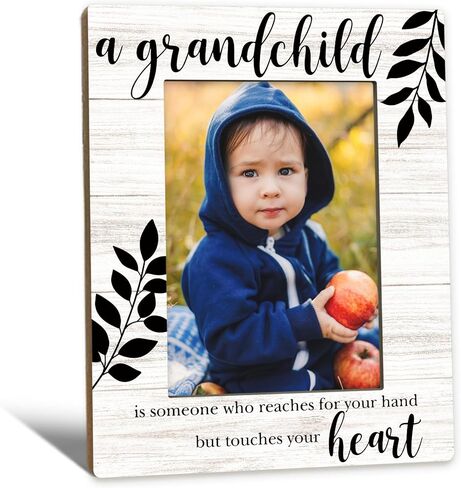 Beliran New Grandparent Gifts Picture Frame 5x7, First Time Grandparent Gifts Photo Frame, Grandparents Baby Announcement, A Grandchild is A Gift Wooden Picture Photo Frames for Desk Home Room Decor in Saudi Arabia