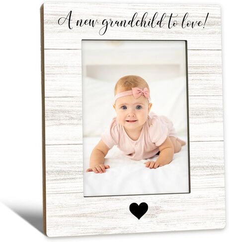 Beliran New Grandparent Gifts Picture Frame 5x7, First Time Grandparent Gifts Photo Frame, Grandparents Baby Announcement, A Grandchild is A Gift Wooden Picture Photo Frames for Desk Home Room Decor in Saudi Arabia