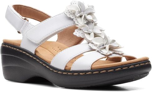 Clarks Collection Women's Merliah Sheryl Heeled Sandal, White, 7 N US in Saudi Arabia