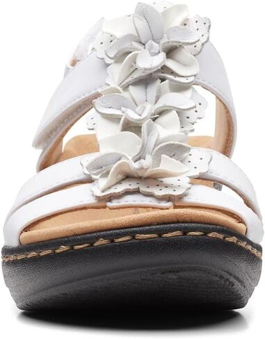 Clarks Collection Women's Merliah Sheryl Heeled Sandal, White, 7 N US in Saudi Arabia