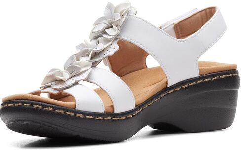 Clarks Collection Women's Merliah Sheryl Heeled Sandal, White, 7 N US in Saudi Arabia