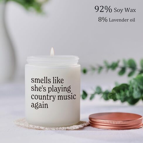 Music Teacher Gifts for Women - Funny Gifts for Country Music Lovers Women - Female Musicians Christmas Birthday Gift Idea Music Enthusiasts Candle in Saudi Arabia