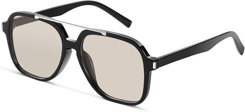 نظارات شمسية طويلة عصرية للنساء والرجال كلاسيكية 70s كلاسيكية بجسر مزدوج مربع الطيار نظارات شمسية ظلال كلاسيكية A2258 in Kuwait