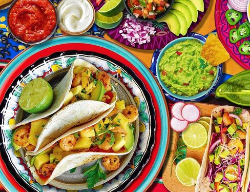 Springbok Taco Table 1000 Piece Jigsaw Puzzle for Adults - Cinco de Mayo Taco Party Theme Great for Game Nights - Finished Size of 30" x 24" in Saudi Arabia