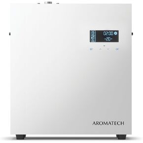 AromaTech AromaPro Bluetooth موزع الزيوت العطرية للزيوت العطرية، نظام نشر الرذاذ، نظام خالي من الحرارة للاستخدام المنزلي أو التجاري، يغطي ما يصل إلى 4000 قدم مربع (أبيض) in Kuwait