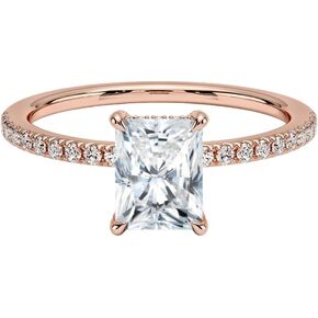 1-5 CT Radiant Cut IGI Certified Lab Grown Diamond Ring 10K 14K 18K Solid Gold Classic Hidden Halo Lab Grown Diamond Engagement Ring Christmas gift for Women (E-F Color, VVS2 Clarity) in Saudi Arabia