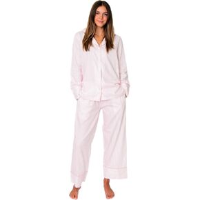 بلوزة Jaye's Studio Ticking Stripe باللون الوردي الفاتح بأكمام قصيرة وطويلة، وسروال وكابري in Kuwait