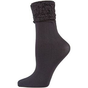 MeMoi Romantic Ruffle Shimmer Ankle Socks in Saudi Arabia