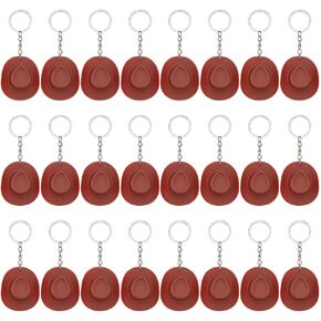 PH PandaHall 24pcs Western Cowboy Hat Keychains, Hat Keychain Mini Plastic Hats Charm Pendant for Party Favors Gifts in Kuwait