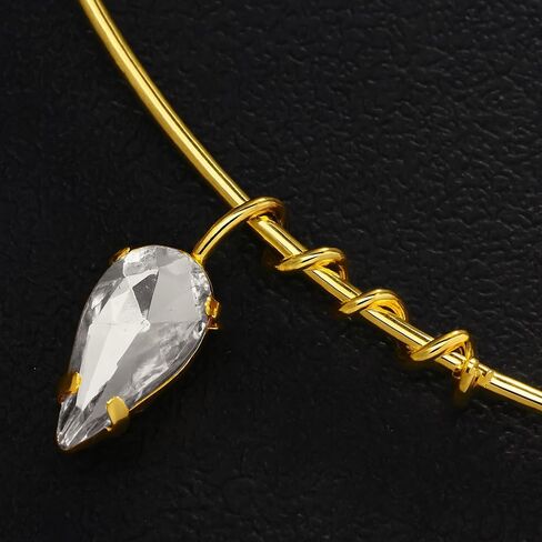 XSBODY دمعة قلادة الذهب الكفة المختنق قلادة قابل للتعديل موضة حجر الراين طوق مجوهرات للنساء مجوهرات غير تشويه in Kuwait