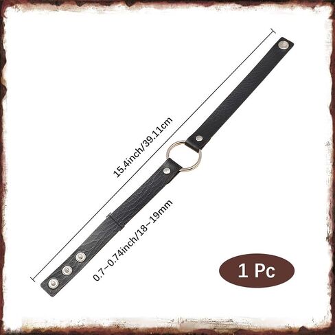 CALFOVERA Black PU Leather Choker for Women Cross Pendant Adjustable Leather Collar Chain Punk Gothic Style Circle Short Necklace with Rivet for Costume Jewelry Christmas Party Cosplay Gift in Saudi Arabia