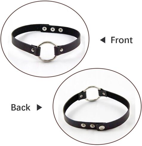 CALFOVERA Black PU Leather Choker for Women Cross Pendant Adjustable Leather Collar Chain Punk Gothic Style Circle Short Necklace with Rivet for Costume Jewelry Christmas Party Cosplay Gift in Saudi Arabia