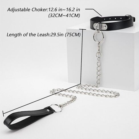 YIMPAFOOK Choker Necklace for Women Collar and Leash Set for Cosplay, Goth Punk Rave Accessories Gothic Jewelry Dresses Sexy Collar for Girls in Saudi Arabia