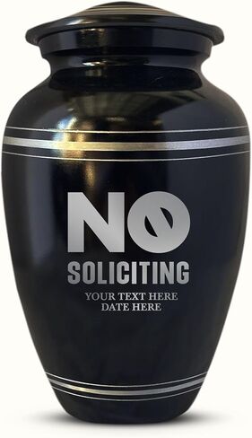 Personalized Human Cremation Urn for Adult Ashes Men & Women - Engraved Aluminum Urn with Name and Funny Humorous Handle with care Contents Grumpy Design- Urn for Human Remains | Black with Silver Rim in Saudi Arabia