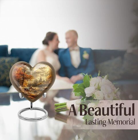 JAGSHASHI Horse Urn - Heart Shaped Urns for Human Ashes - Cremation Memorial - Cremation Urn for Ashes - Ashes Holder for Human Ashes - (Size - 8 inch) in Saudi Arabia