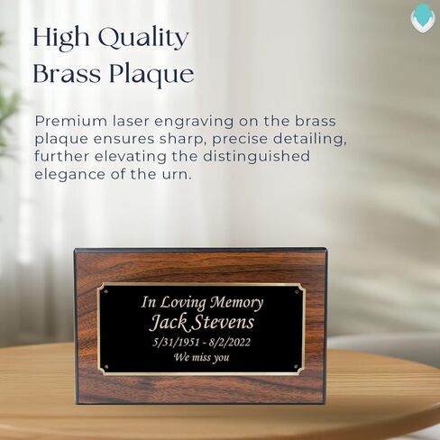 GetUrns Heritage Adult Walnut Cremation Urn Box for Human Ashes I Custom Engraved Wooden Urns for Male and Female I 213lbs in Saudi Arabia