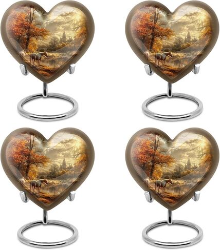 JAGSHASHI Horse Urn - Heart Shaped Urns for Human Ashes - Cremation Memorial - Cremation Urn for Ashes - Ashes Holder for Human Ashes - (Size - 8 inch) in Saudi Arabia