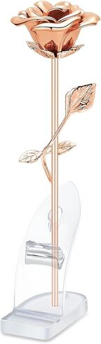 MFRZBVO Rose Flower Cremation Urn for Ashes Human Adult Female Male Stainless Steel Mini Decorative Urns for Human Ash Keepsake Memorial for Women Men,Full Rose Gold in Saudi Arabia