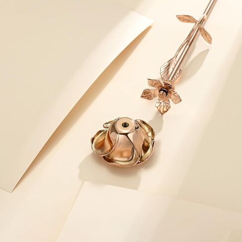 MFRZBVO Rose Flower Cremation Urn for Ashes Human Adult Female Male Stainless Steel Mini Decorative Urns for Human Ash Keepsake Memorial for Women Men,Full Rose Gold in Saudi Arabia