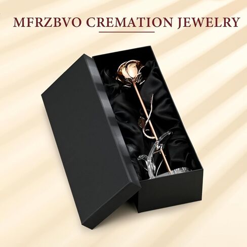 MFRZBVO Rose Flower Cremation Urn for Ashes Human Adult Female Male Stainless Steel Mini Decorative Urns for Human Ash Keepsake Memorial for Women Men,Full Rose Gold in Saudi Arabia