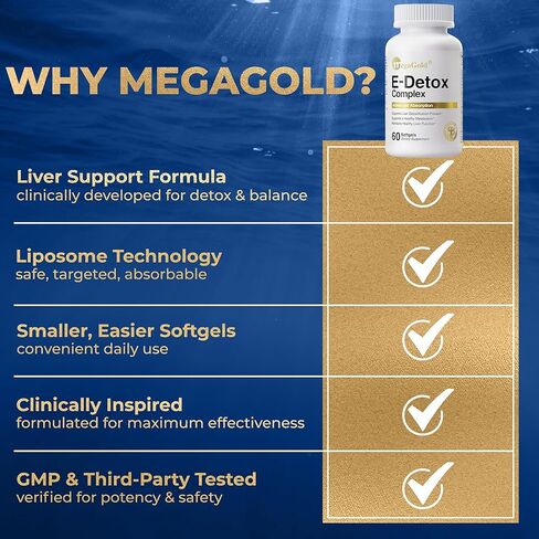 MegaGold Milk Thistle Supplement with Silymarin, Fish Oil, Vitamin B6, Biotin, and EPA, for Men and Women Liver Health - 60 Count Softgels in Saudi Arabia