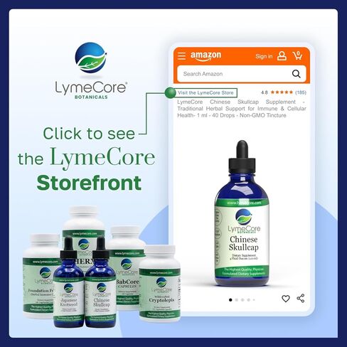 مستخلص سائل LymeCore الصيني Skullcap | ملحق جذر بايكال لدعم المناعة والعافية | 4 فلوريدا أوقية. in Kuwait