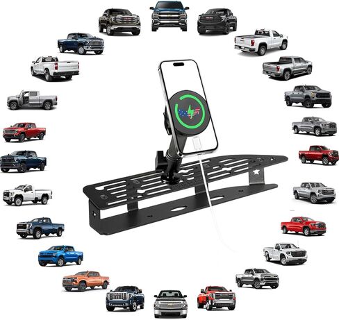 2024 2025 Silverado 1500 Magnetic Phone Mount Compatible with 2022 2023 2024 2025 Chevy Silverado GMC Sierra Accessories Metal Cell Phone Holder Dash Platform Mount(No-Drill Installation) in Kuwait