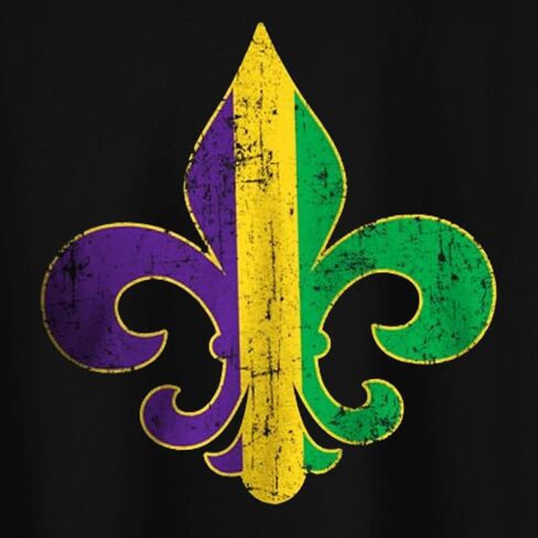 IFQ Mardi Gras Shirt for Men Tie Dye Fat Tuesday Carnival Tee Top New Orleans NOLA Fleur De Lis Parade T-Shirt in Saudi Arabia