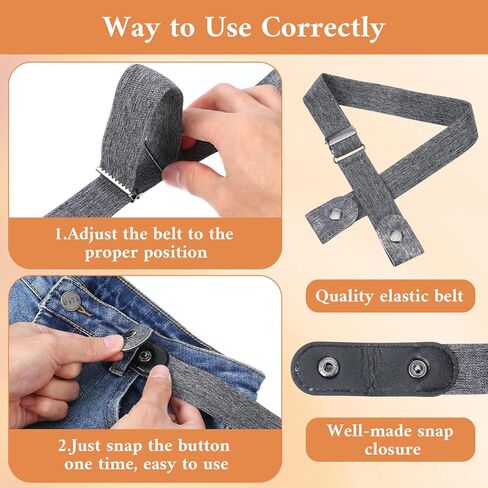 LIQWEI 4 Pcs Adjustable Belts For Women Men, No Buckle Invisible Stretch Belt Womens Belts, Elastic Belt For Jeans Pants Skirts in Saudi Arabia