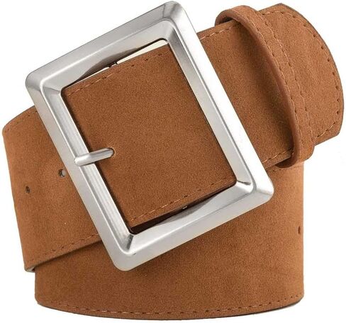 Yalice Women's Suede Thick Belt Fashion Wide Waist Belts Chunky Leather Belt for Dresses in Saudi Arabia