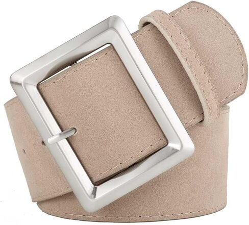 Yalice Women's Suede Thick Belt Fashion Wide Waist Belts Chunky Leather Belt for Dresses in Saudi Arabia