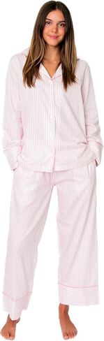 بلوزة Jaye's Studio Ticking Stripe باللون الوردي الفاتح بأكمام قصيرة وطويلة، وسروال وكابري in Kuwait