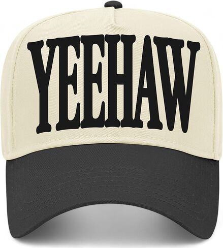 قبعة سائق الشاحنة Yeehaw Serif Vintage | قبعة بيسبول مسيحية ممتازة قابلة للتعديل للرجال والنساء in Kuwait