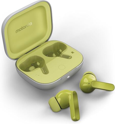 Motorola Moto Buds XT2441-1 Dinamic ANC ، MIC Triple. Array ، IPX IP54 ، Bluetooth 5.3 ، Dolby Atmos -Sound - (Peach Pink) in Saudi Arabia