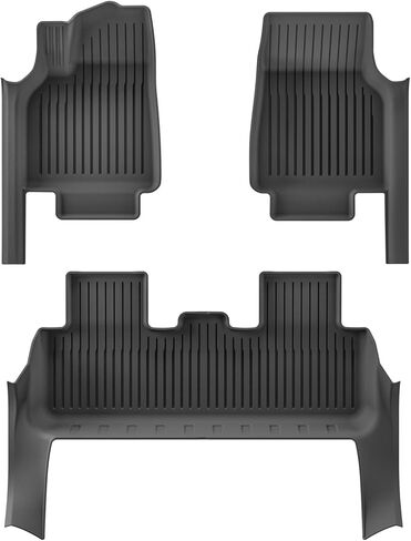 LUCKEASY 4PCS Rear & Front Trunk Mat& Backrest Mat& Trunk Lower Mat for 2025 Tesla Model Y Juniper New 5 Seat Floor Liners Cargo Liner Backrest Liner Waterproof All-Weather Accessories TPE Black in Saudi Arabia