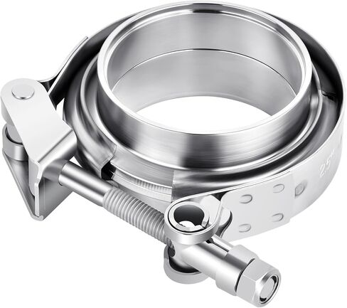 Muhize 2.5 بوصة V Clamp -Clamp - 304 مصنفة عادم سريعة الفولاذ المقاوم للصدأ مع شفقات أنثى من الذكور للتوربو ، الأنبوب ، كاتم الصوت ، أنظمة السيارات in Kuwait