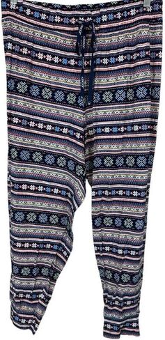 Jockey Set of 2 Soft Essentials Holiday Jogger Pants, Pinot Noir/Fairisle, XL in Saudi Arabia