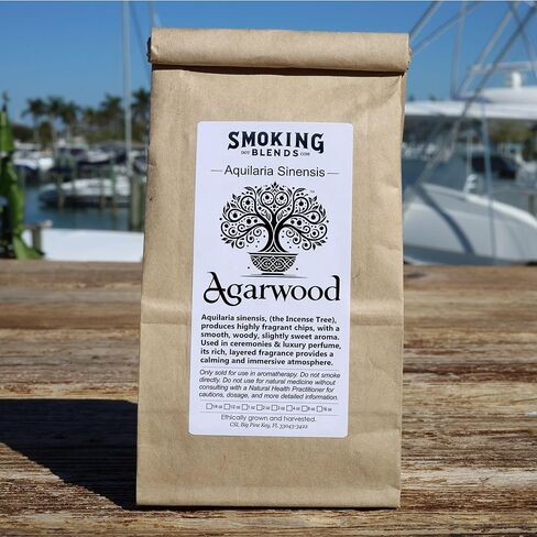 Agarwood Chips—100% Natural Aloeswood, Oud Incense Wood for an Aromatic Woody Fragrance Ethically Sourced from The Aquilaria Sinensis Tree (1 oz) in Saudi Arabia