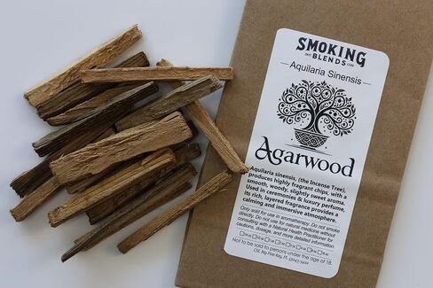 Agarwood Chips—100% Natural Aloeswood, Oud Incense Wood for an Aromatic Woody Fragrance Ethically Sourced from The Aquilaria Sinensis Tree (1 oz) in Saudi Arabia