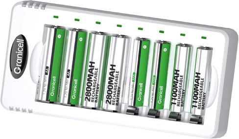 8 مجموعات بطاريات AAA AAA قابلة لإعادة الشحن ، و 4 عبوات 4 حزمة AA 2800MAH و 4 عبوات AAA 1100MAH in Kuwait