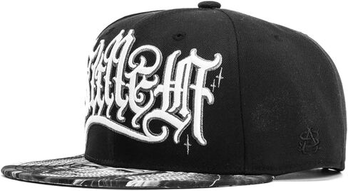 قبعة Sullen Gentle Mary Tattoo Lifestyle Graphic Snapback Artist Series Flat Bill Hat باللون الأسود in Saudi Arabia