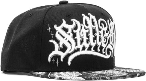 قبعة Sullen Gentle Mary Tattoo Lifestyle Graphic Snapback Artist Series Flat Bill Hat باللون الأسود in Saudi Arabia