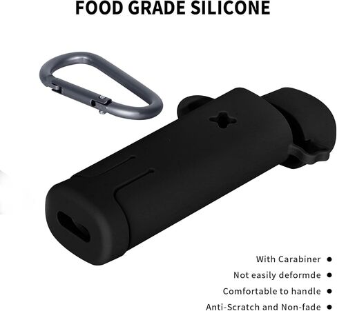 Fironst Protective Case for Pax 3 and Pax Plus, Premium Silicone Rubber Skin Sleeve Accessories Compatible with Pax 3 & 2 with Metal Carabiner Easy to Carry (Black) in Saudi Arabia