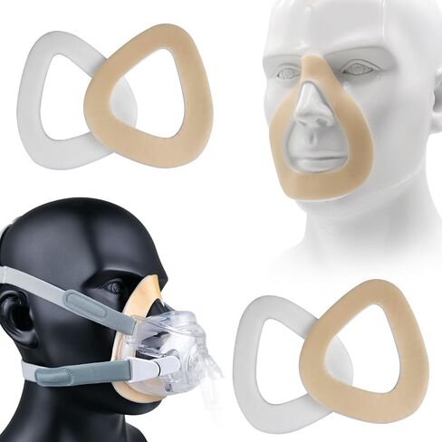 ترقية وسادات إسفنجية CPAP لقناع الوجه الكامل (عبوة من قطعتين) - وسادات إسفنجية للتهوية المنزلية، توفر بطانات قناع CPAP/BiPAP حماية مريحة للبشرة - وسادات أنف ناعمة قابلة للتنفس CPAP in Kuwait